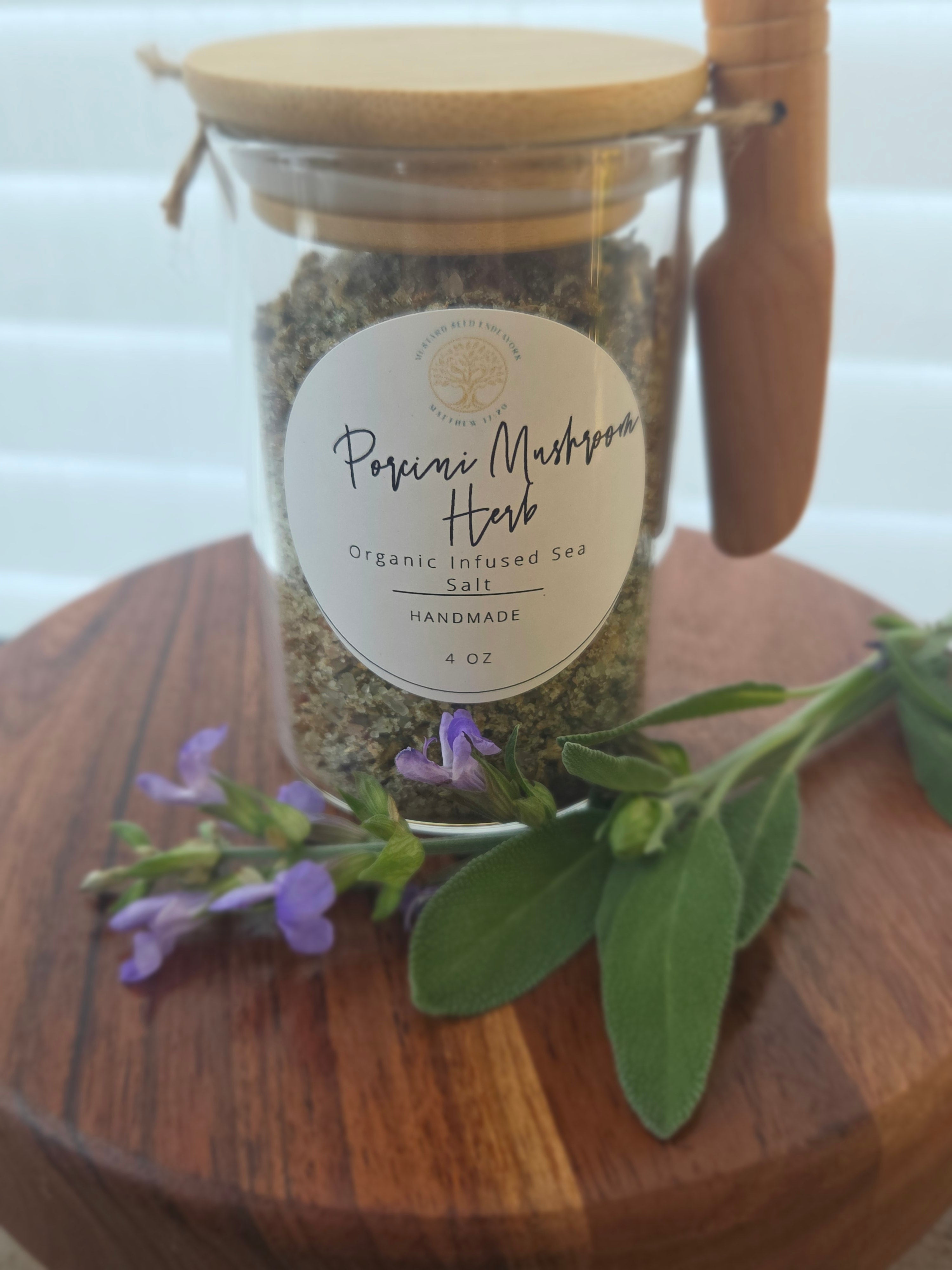 Organic Porcini Mushroom Salt w/mini scoop