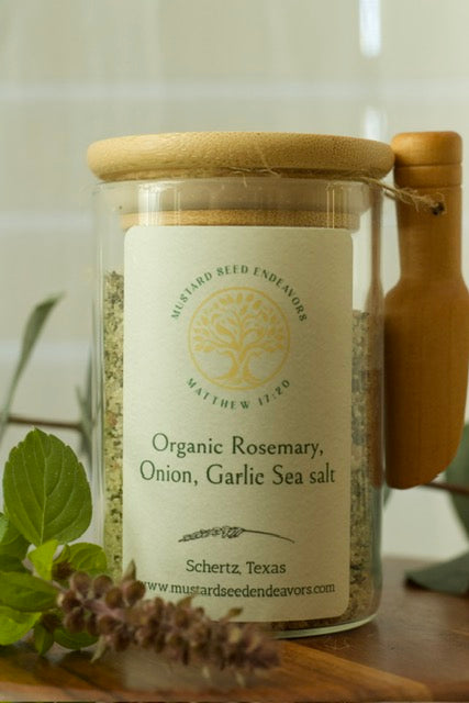 Organic Rosemary Onion Garlic Salt w/mini scoop
