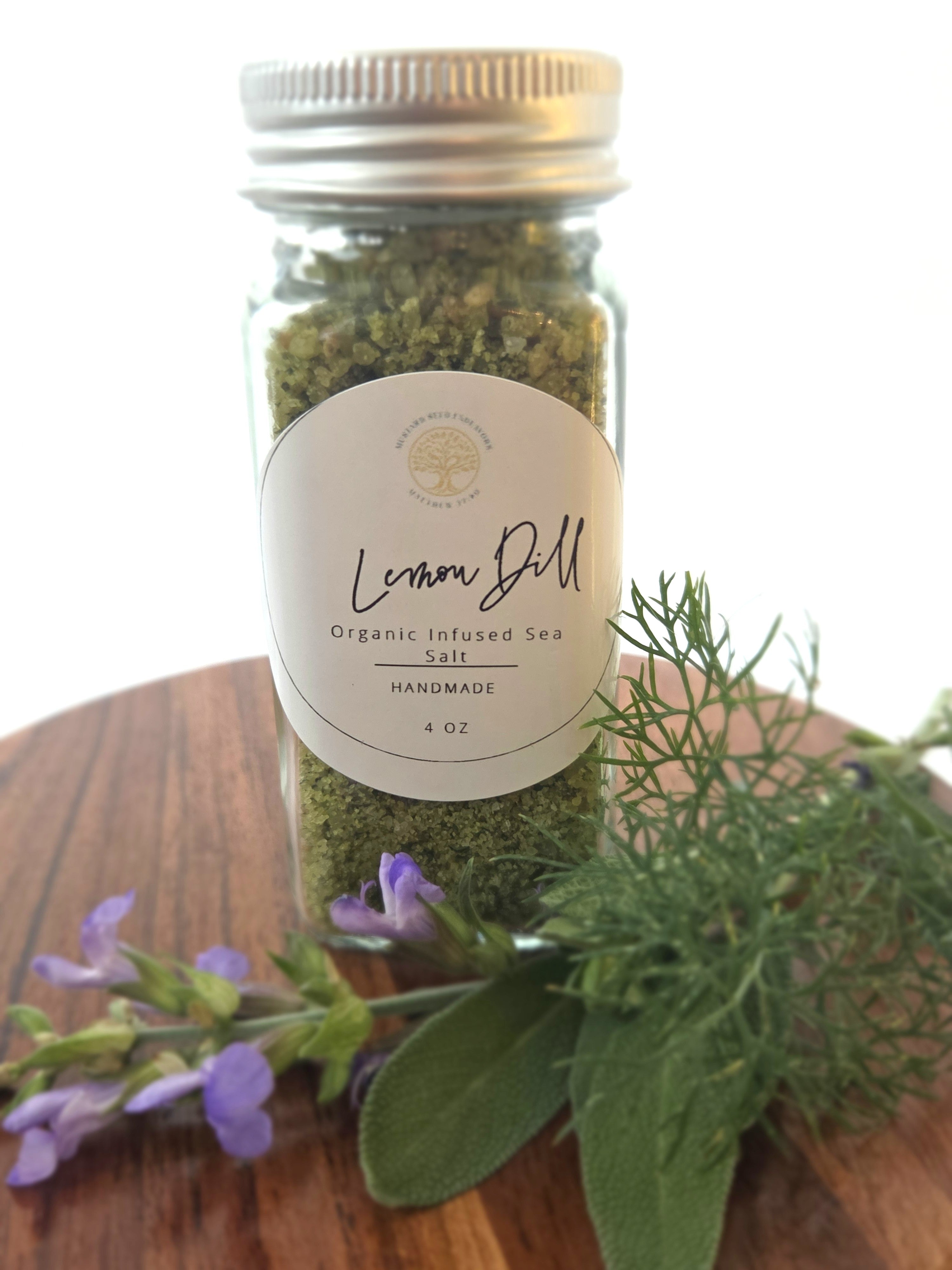 Organic Lemon Dill infused salt (seasonal)